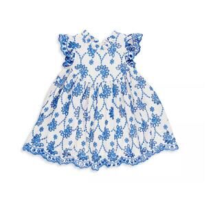 Pink Chicken Girls' Cynthia Ruffle Eyelet Dress 4T